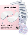 firming white eye masks - grace & stella