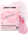 moisturizing pink eye masks - grace & stella