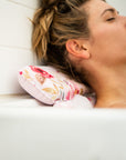 purple bath pillow - grace & stella