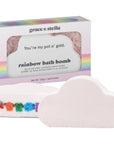 rainbow bath bomb free gift - grace & stella