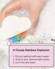 rainbow bath bomb free gift - grace & stella