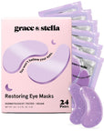 restoring purple eye masks - grace & stella