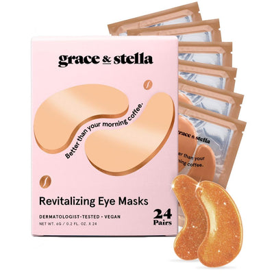 revitalizing bronze eye masks - grace & stella