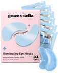 under eye masks for puffy eyes - grace & stella | blue