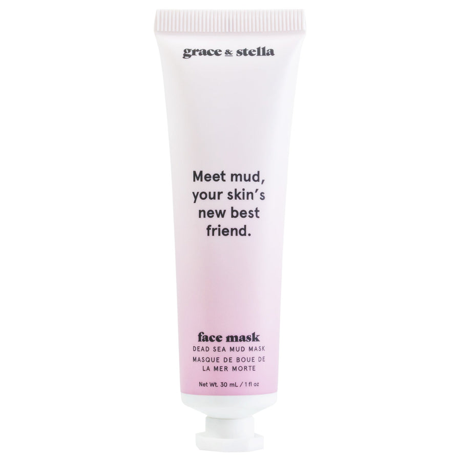 A tube of grace & stella Dead Sea Mud Mask, perfect for combination skin and tackling dead sea mud masks for acne.