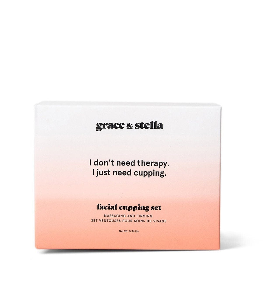 facial cupping massage set with jojoba oil - grace & stella