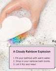 rainbow bath bombs - grace & stella