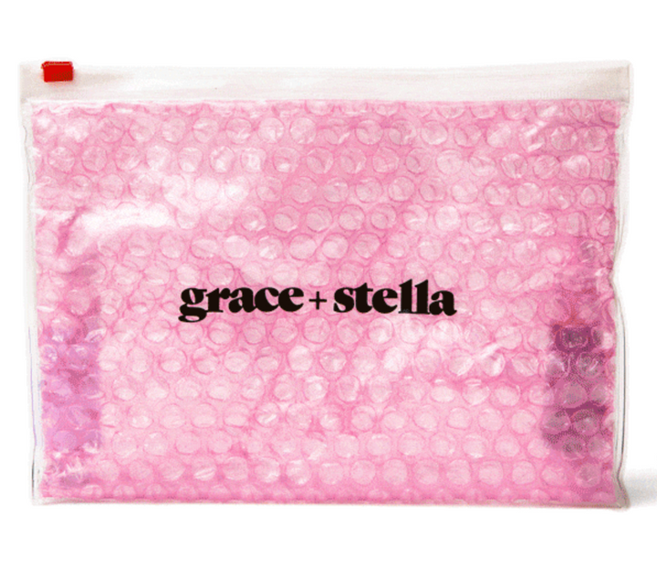 cute pink bubble make up bag by grace stella - Main Image