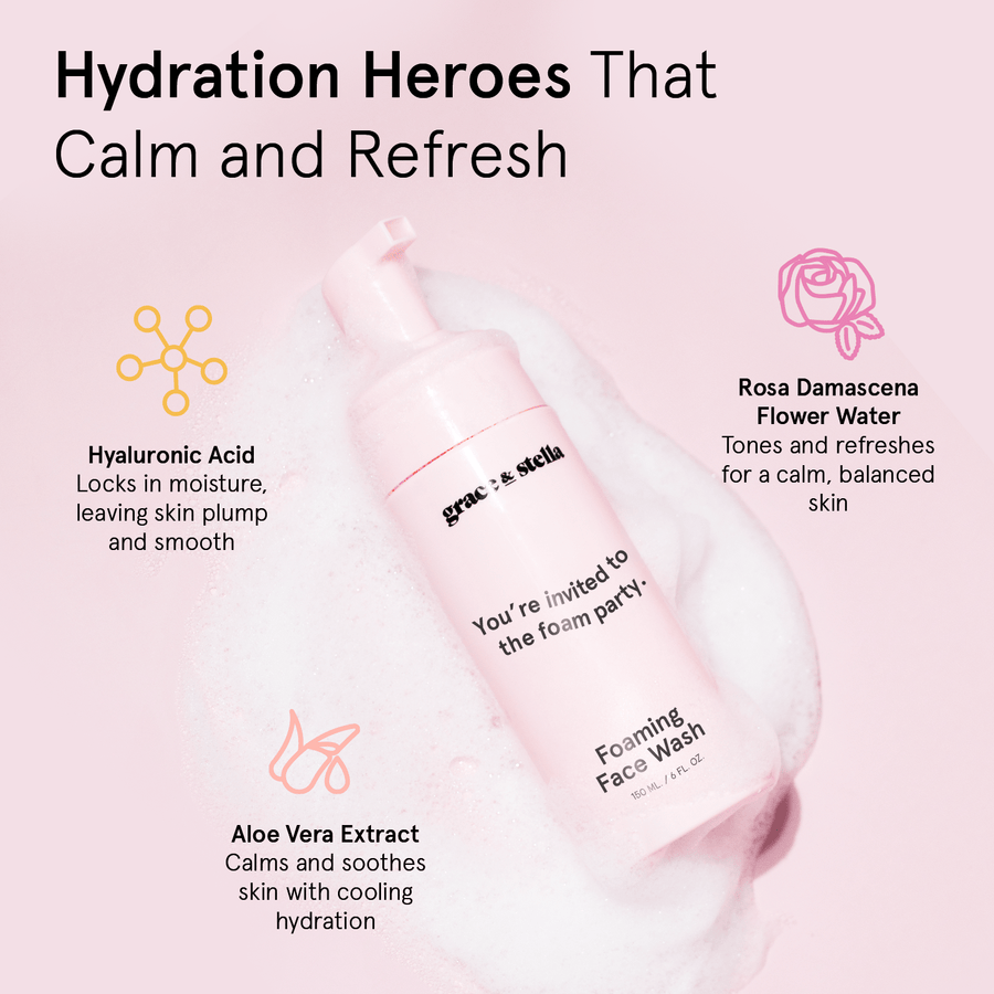 foaming face wash - grace & stella