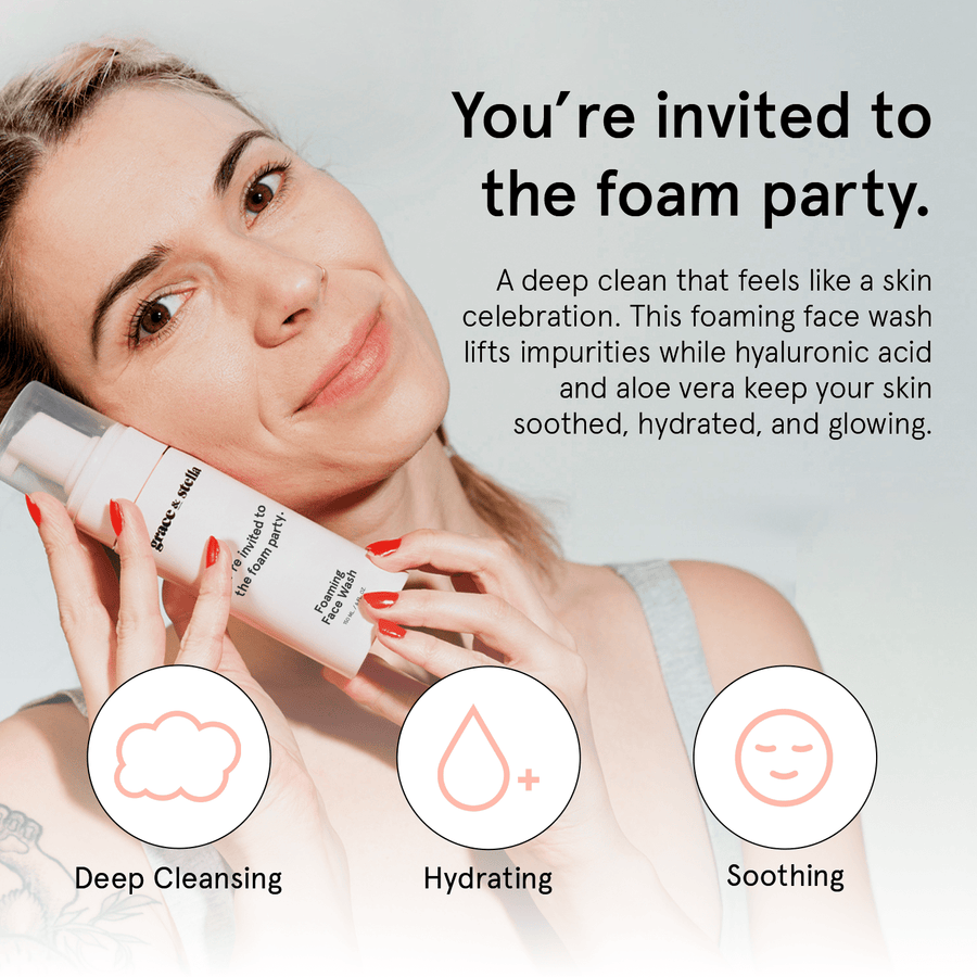 foaming face wash - grace & stella