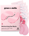 moisturizing pink eye masks - grace & stella