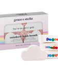 rainbow bath bomb free gift - grace & stella