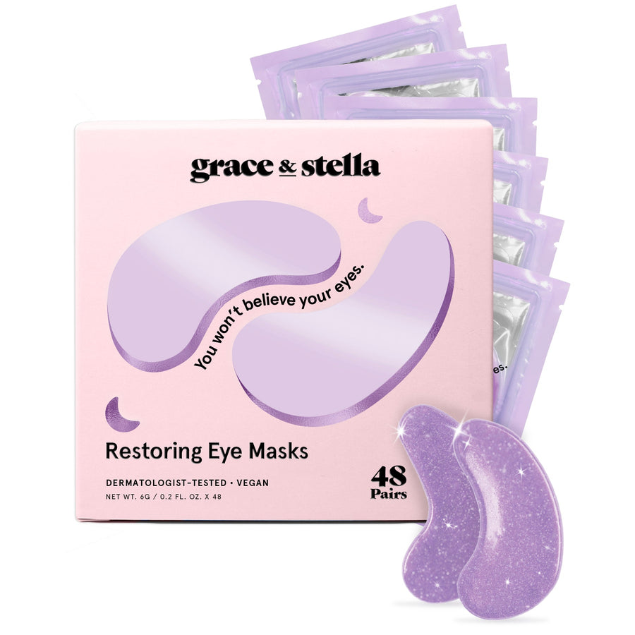 restoring purple eye masks - grace & stella