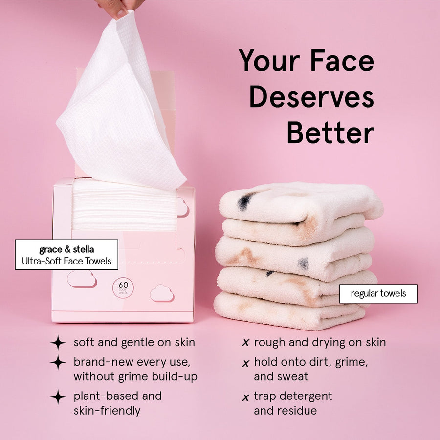 ultra - soft face towels - grace & stella