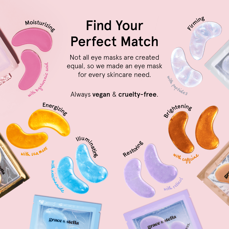 under eye masks for puffy eyes - grace & stella