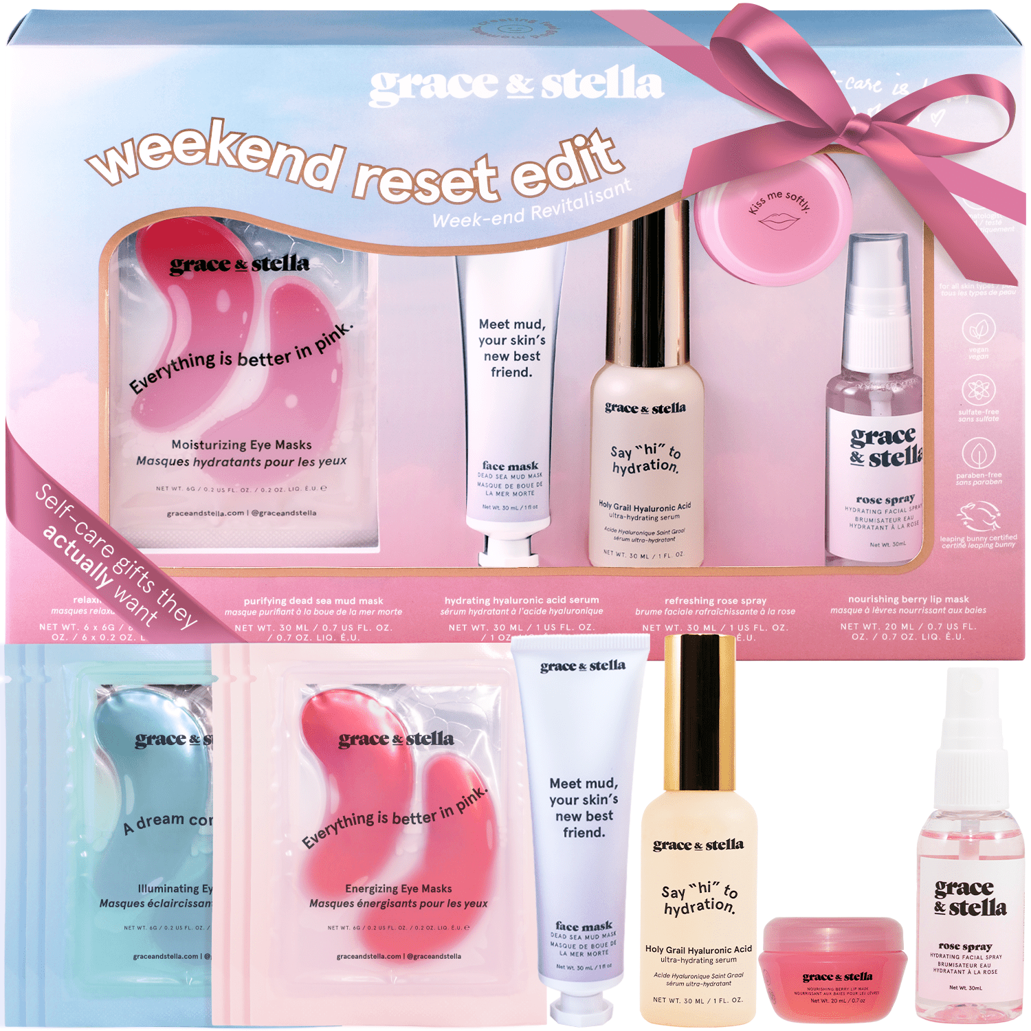 weekend reset edit gift set for women by grace & stella