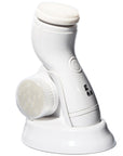 A white electric facial brush for skincare, such as the grace & stella 3-in-1 spin brush.