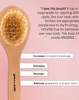 This grace & stella dry brush free gift is perfect for dry brushing, providing gentle exfoliation for your skin.