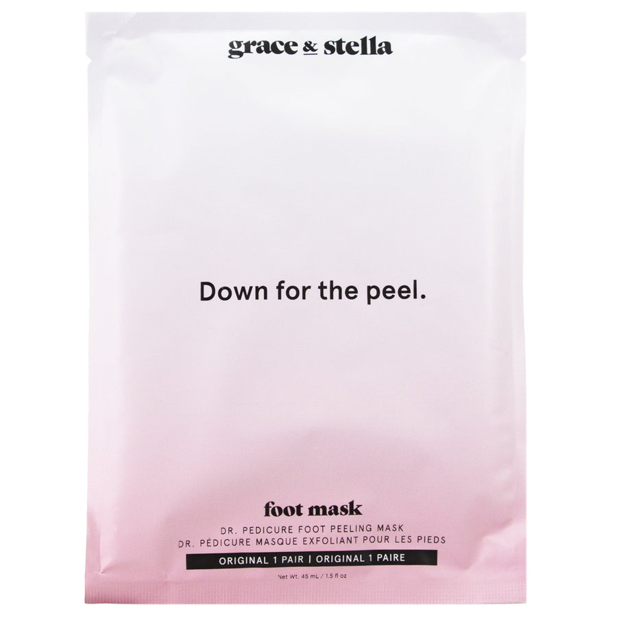 foot peeling mask (4 pairs) free gift - grace & stella