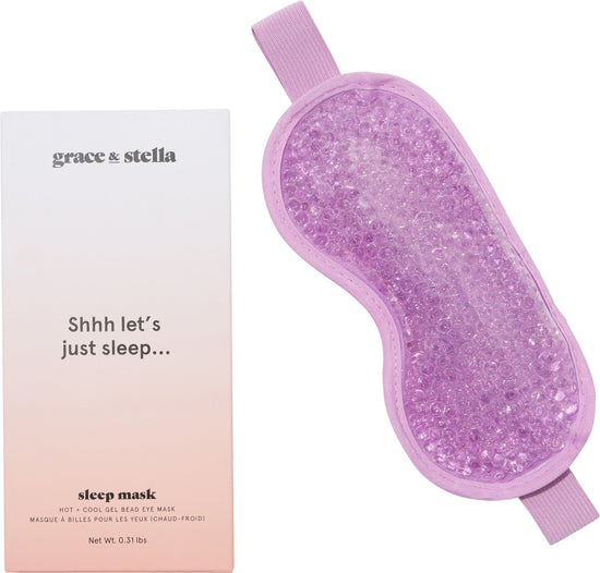 hot + cold gel bead sleep mask by grace & stella