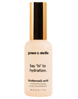 Improve skin hydration with the use of grace & stella's hyaluronic acid serum in skincare products.
