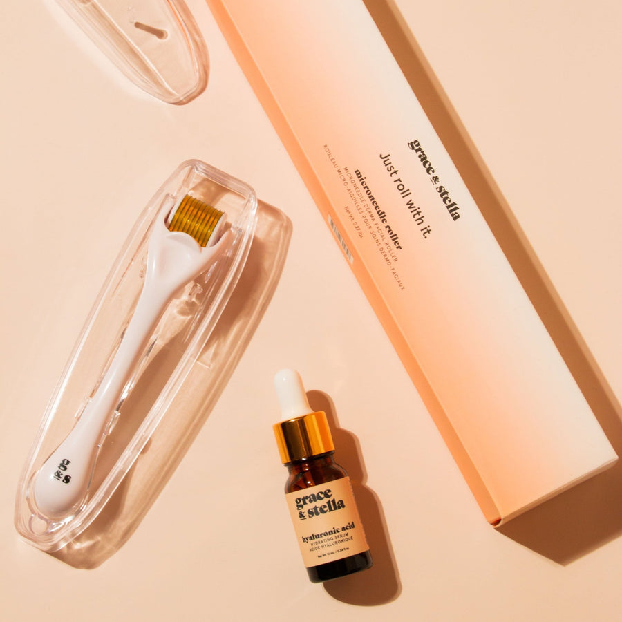 microneedle derma roller set - grace & stella