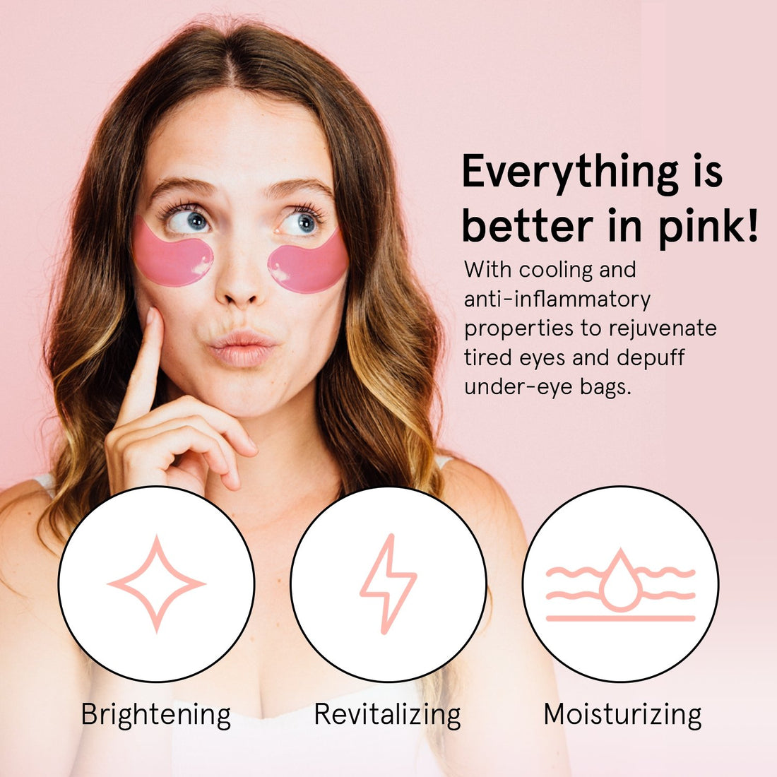 pink under eye patches for dark circles by grace & stella