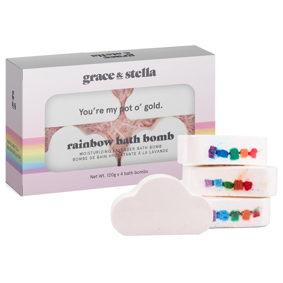 rainbow bath bombs - grace & stella