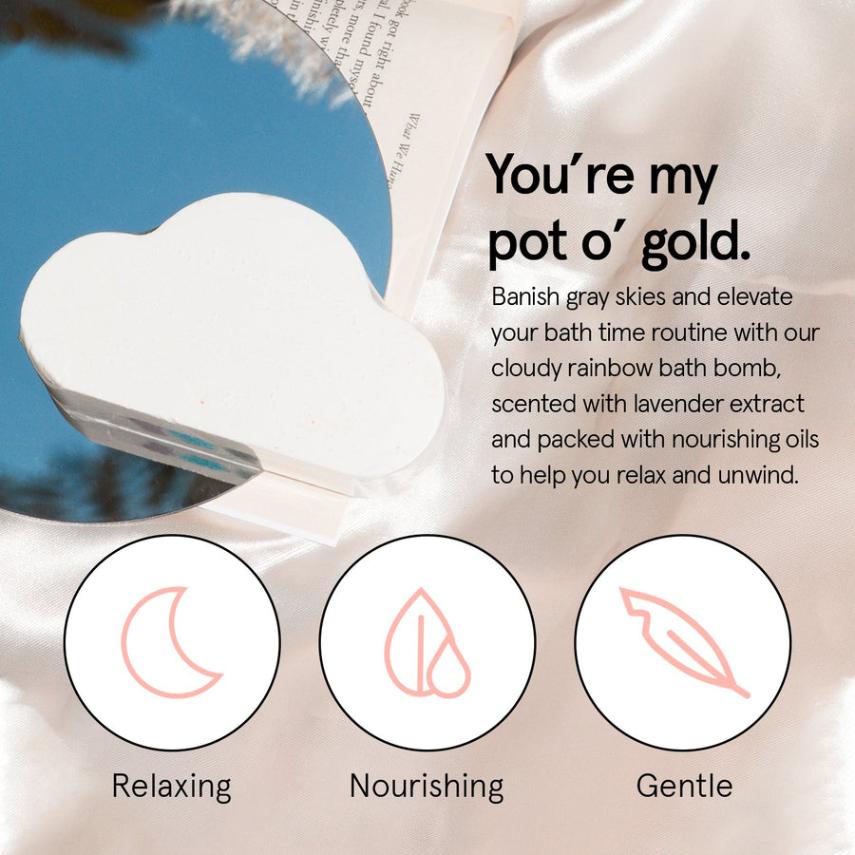 rainbow bath bombs for sensitive skin by grace & stella