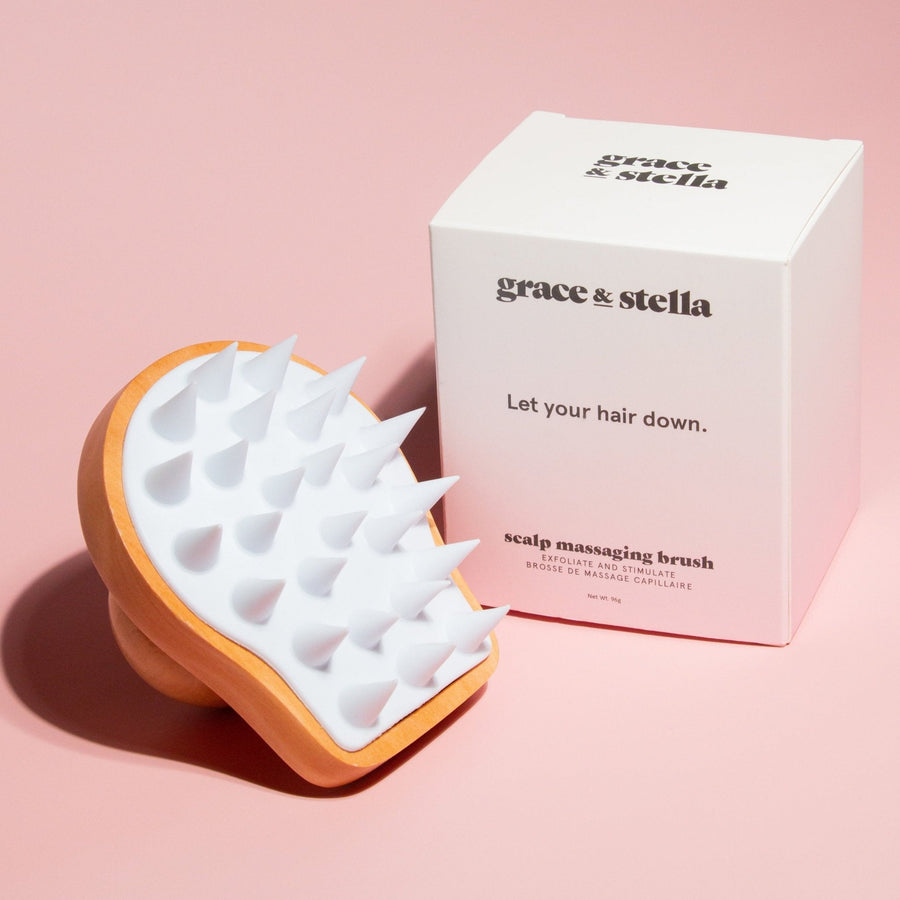 scalp massager brush - grace & stella