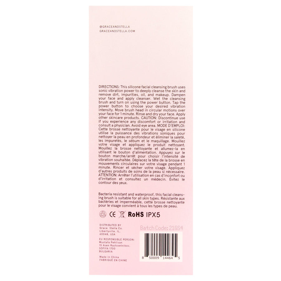 silicone facial cleansing brush - grace & stella