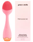 silicone facial cleansing brush - grace & stella