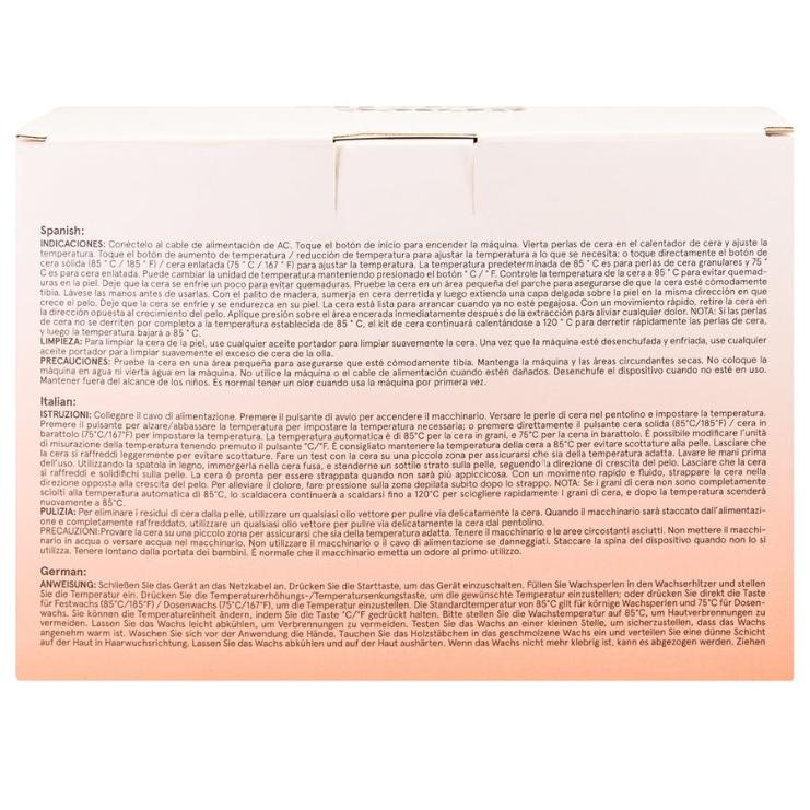 electric wax warmer kit for hair removal by grace & stella